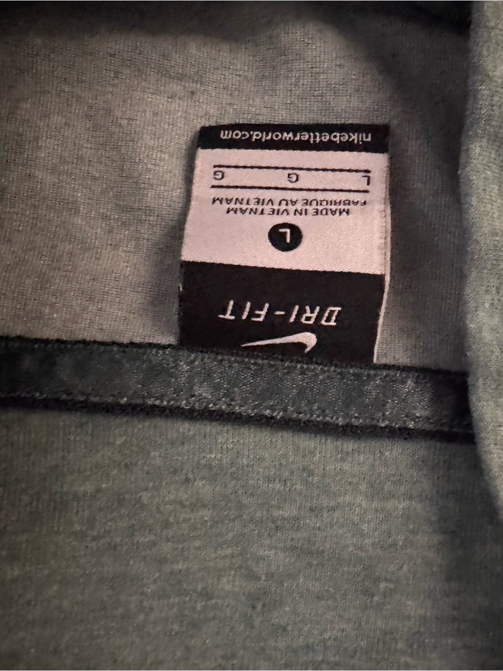 Nike Light Olive Green Full-Zip Hoodie - Picture 4 of 4